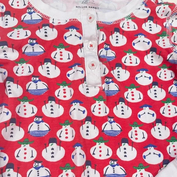 Roller Rabbit Winter Snowman Pajama Set - Picture 5 of 15